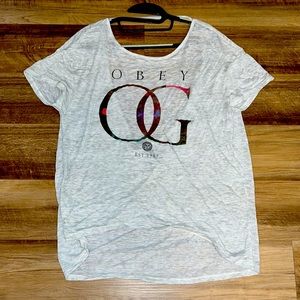 Obey Gray Short Sleeve Tee